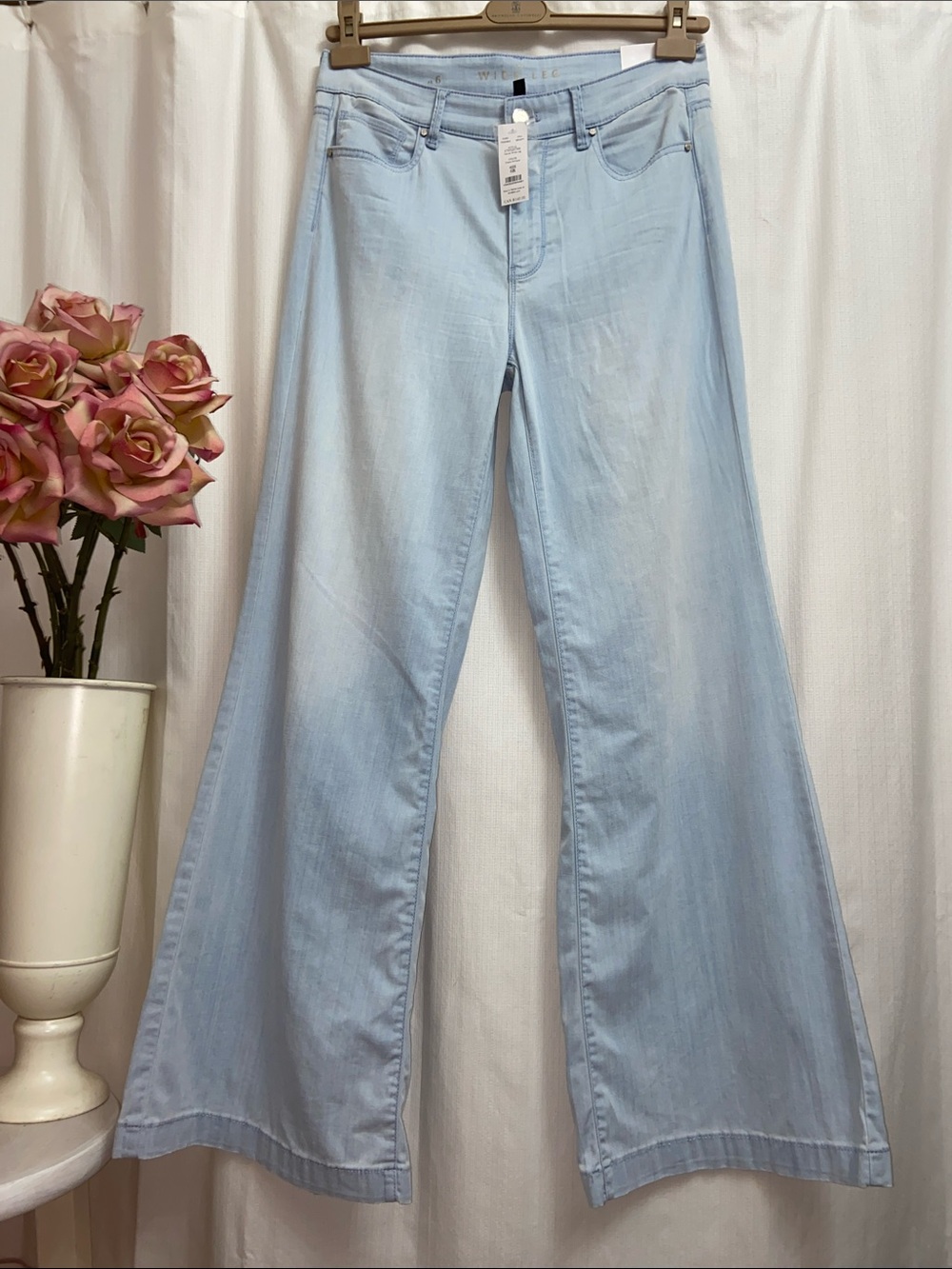 White House Black Market Light Blue Wide Leg Jeans